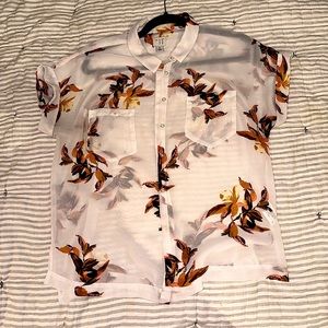 A New Day Floral Button Down Blouse​